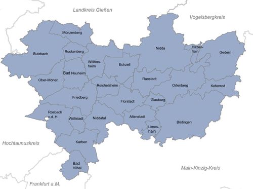 Landkarte Wetterau Landkarte Wetterau